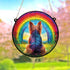 Yorkshire Terrier Rainbow Bridge Stained Glass Effect Suncatcher